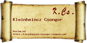 Kleinheincz Csongor névjegykártya